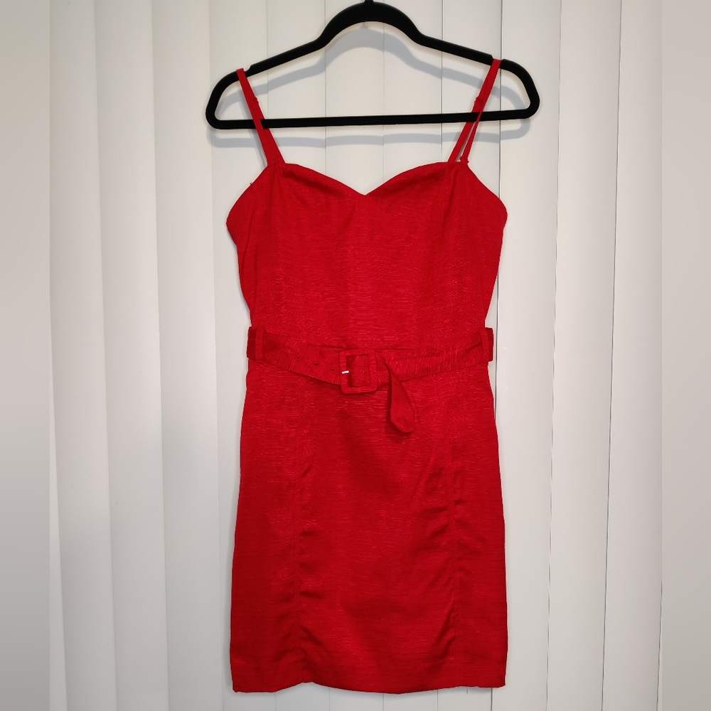 H&M red mini dress size 8 - Picture 1 of 4